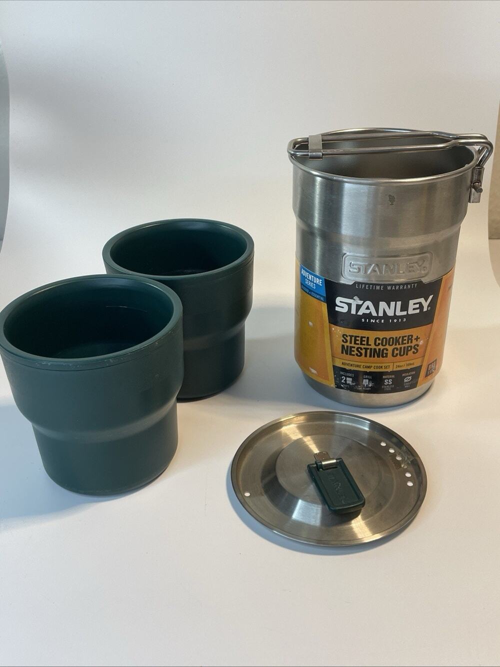 Stanley Adventure Series Stainless Steel Cooker and 2 Nesting Cups Cook Set